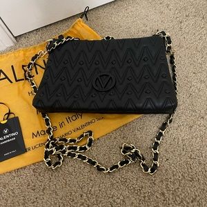 VALENTINO BY MARIO VALENTINO / Black Studded Shoulder Bag